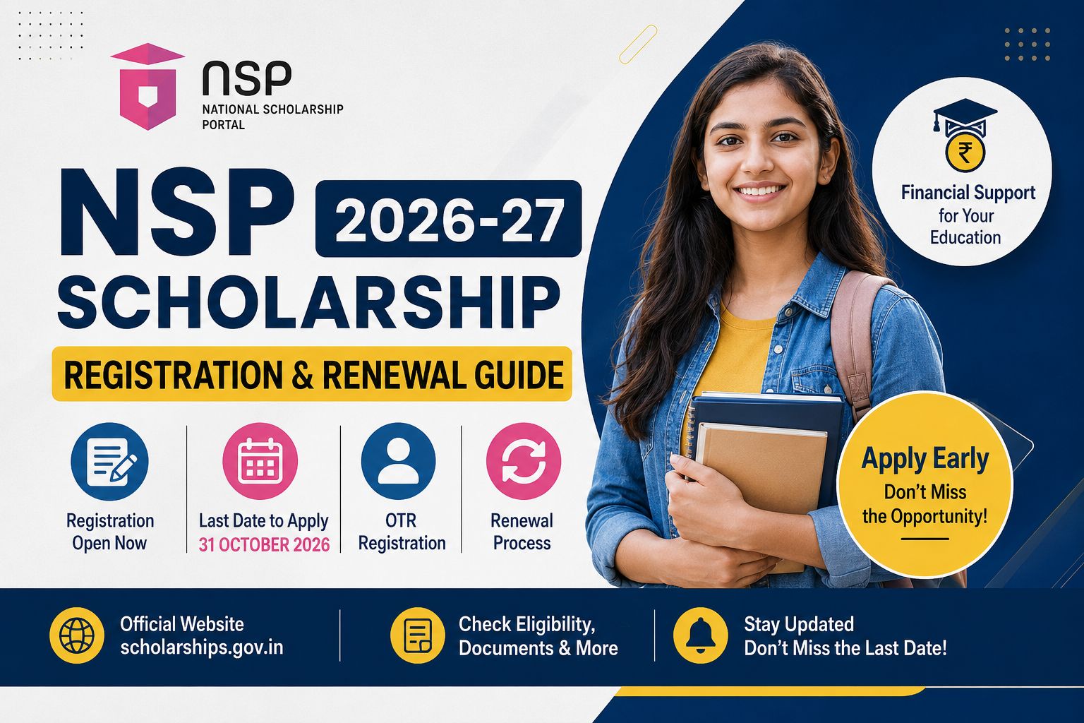NSP Scholarship 2026 27 Registration Aur Renewal Ka Poora Process